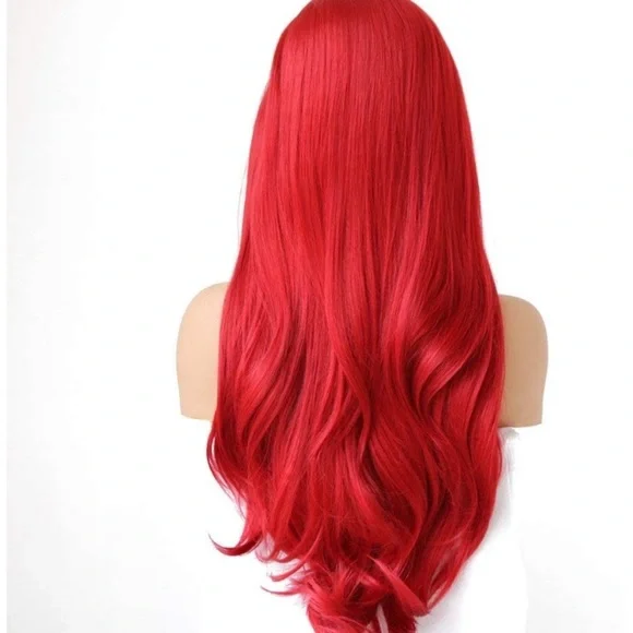 💫CHERIS 24” RED NATURAL STRAIGHT LACE FRONT WIG